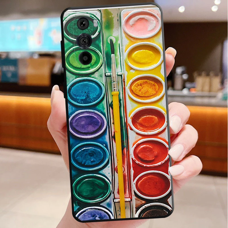 모토로라 엣지 50 40 프로 60 50 40 30 울트라 네오 퓨전 모토 G85 G72 G53 G54 G84 G13 G32 페인트 팔레트 박스 폰 케이스