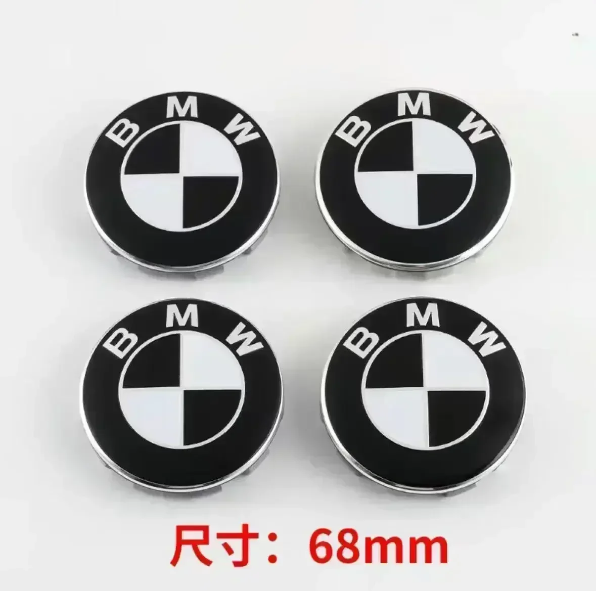 

New For BMW Wheel Hub Caps For BMW 3 Series 5 Series E60 E90 F10 F30 E46 E39 X5 E53 E70 E38 Z4 4PCS/Set 56mm 68mm BMW Emblem