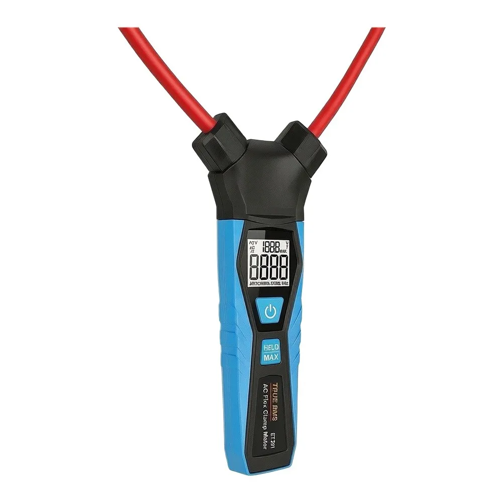 FC01 Digital Flexible Coil Leakage Current Clamp Meter 0-9999A AC Multimeter 520mm Soft Jaw For Industrial Electrical Testing To