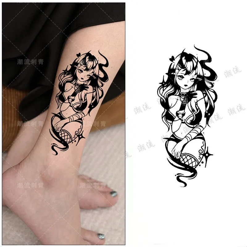 

New Sexy Geisha Herbal Tattoo Stickers Arm Semi-permanent Fake Tattoo Men and Women Waterproof Long-lasting Temporary Tatuajes