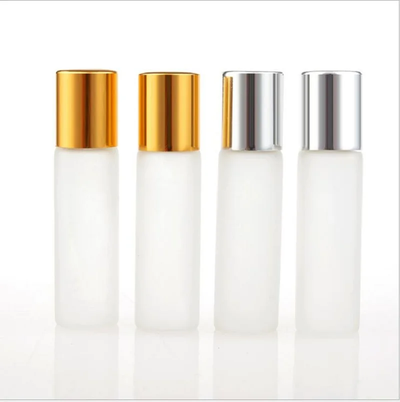 

5ML frosted glass bottle steel ball roll on eye cream perfume essential oil/lip gloss/honey skin care cosmetic