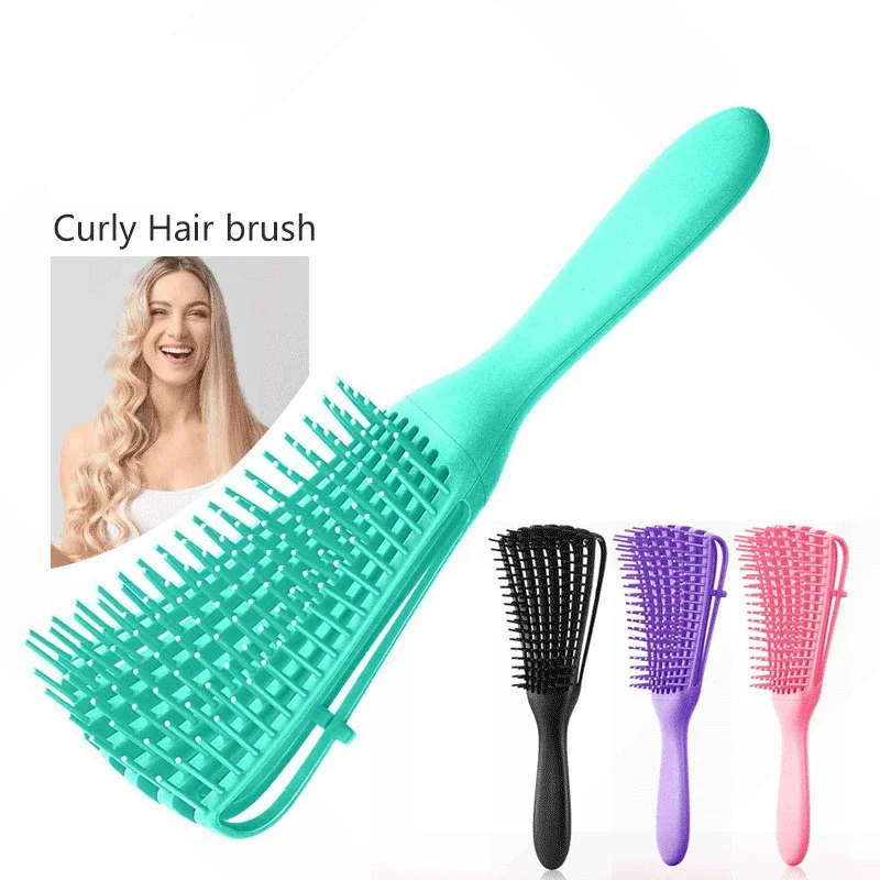 Cepillo de pelo para masaje del cuero cabelludo, cepillo para desenredar el cabello húmedo y seco, cepillo para el cuidado de la cabeza, Reduce la fatiga, herramienta de peinado para desenredar para mujeres