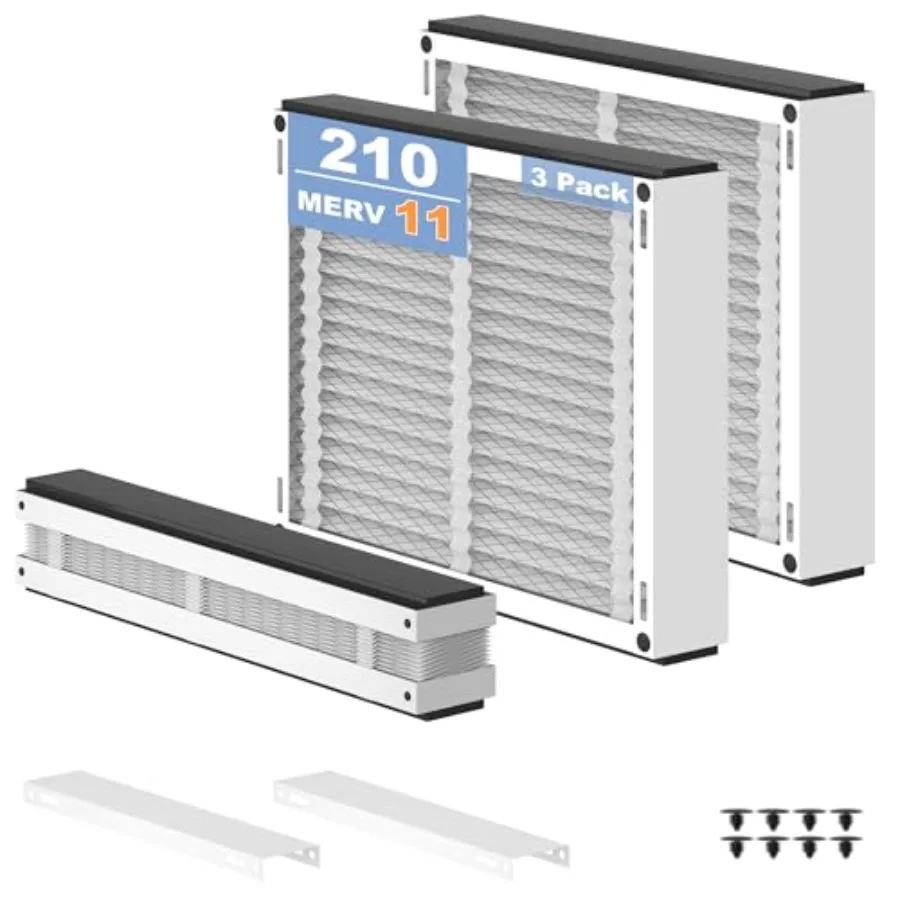 

Комплект из 3 сменных фильтров 210 для очистителей воздуха AprilAire для всего дома, модели 1210, 1620, 2120, 2200, 2210, 2216, 3210, 4200, MERV 11