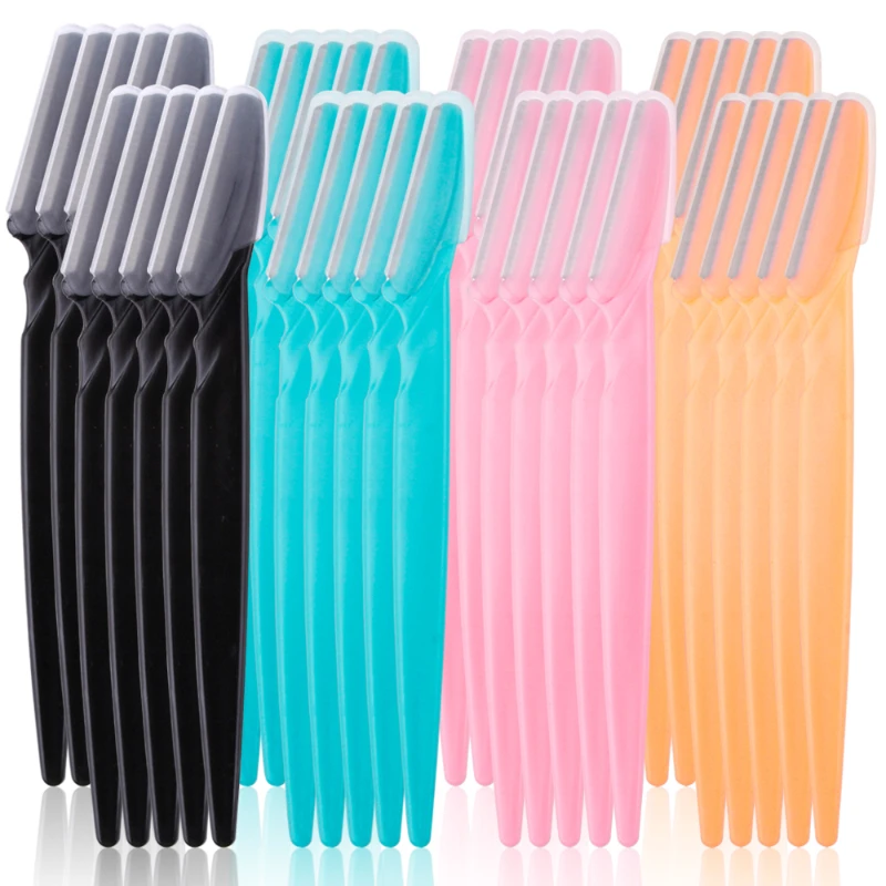 3/4/10Pcs Augenbraue Trimmer Klinge Frauen Gesicht Rasierer Tragbare Augenbraue Epilation Haar Entfernung Schneider Sicherheit Messer make-up Schaber