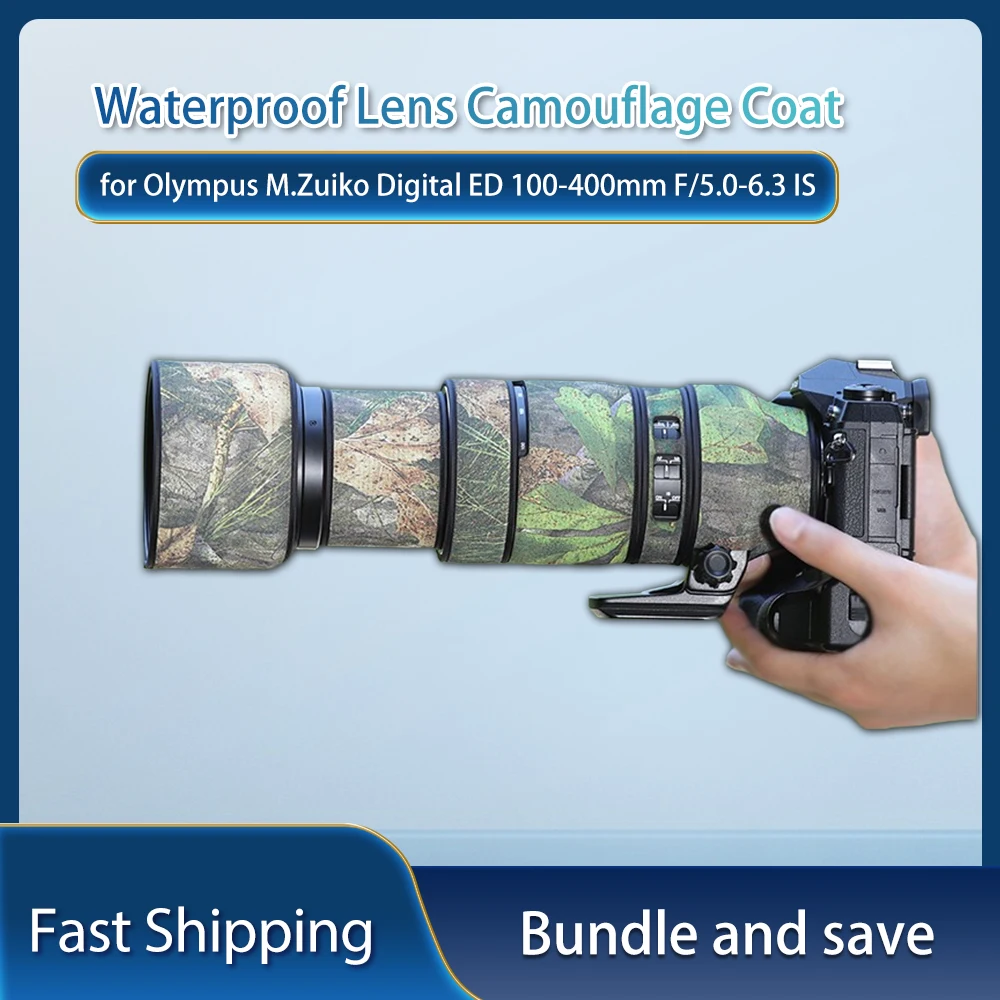 

For Olympus M.Zuiko Digital ED 100-400mm F/5.0-6.3 IS Rain Cover Protective Sleeve Case ED100400 Waterproof Lens Camouflage Coat
