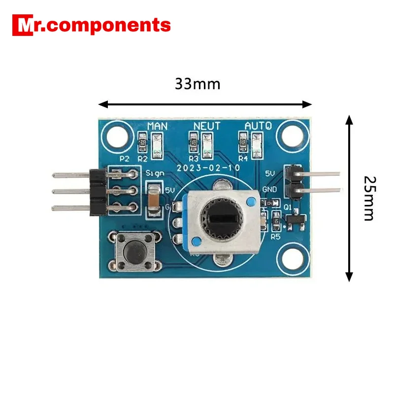 Servo Controller Steering Gear Tester Module Debugging Tester Board 5V with Rotating Potentiometer Switch Three Control Modes