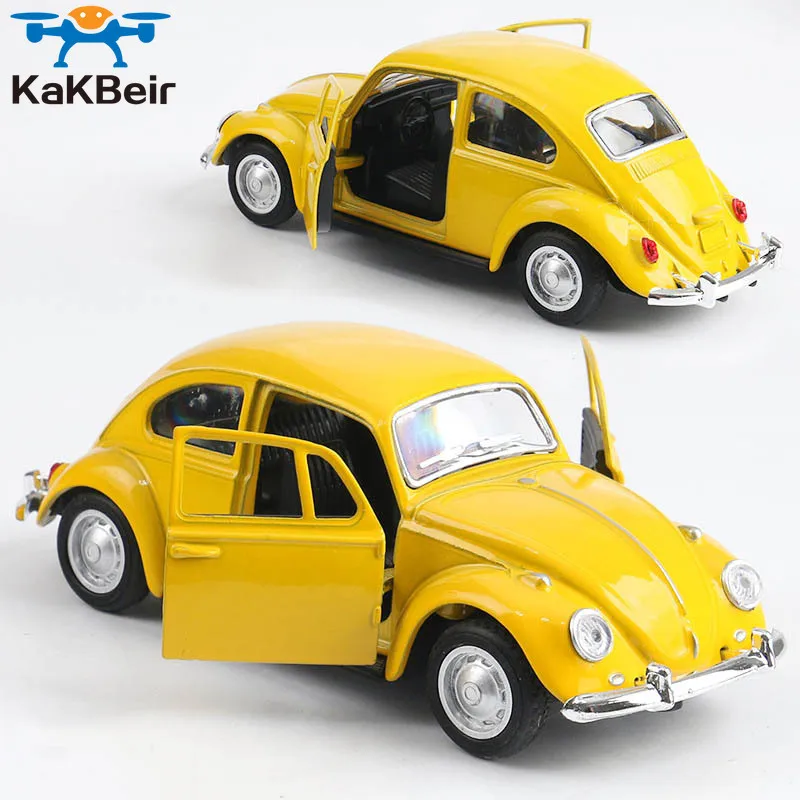 KaKBeir High Simulation Retro Classic Beetle, 1:36 Alloy Car Models, Metal Diecasts, Pull Back Toy Vehicles, Free Shipping