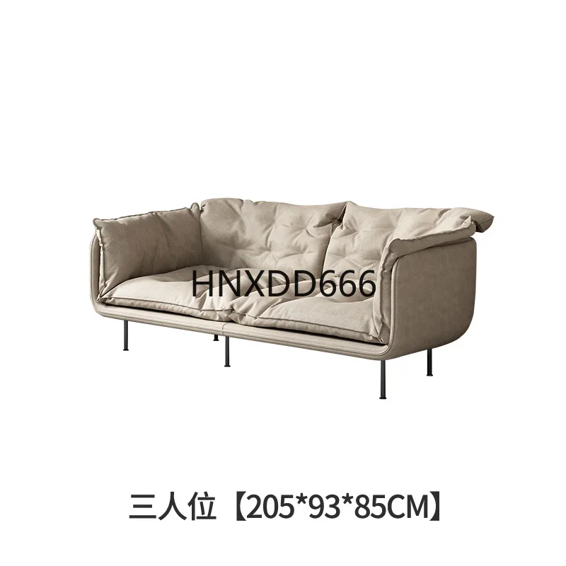 sofa living room furniture Italian minimalist straight row down sofa large sitting depth combination