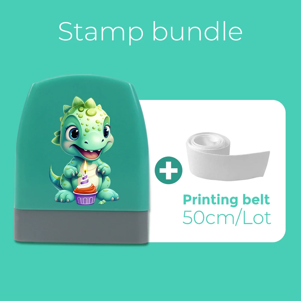 1pc Personalize Custom Name School Uniform Dinosaur Stamp Engraved Waterproof Non-fading Cartoon Clothing Name Seal