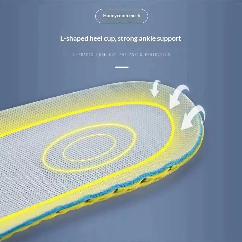 1 Paar Sport-Memory-Schaum-Einlegesohlen, atmungsaktiv, geruchshemmend, Laufsohlen, unterstützende Einlegesohlen für Fußpflege, orthopädische Einlegesohlen für Männer und Frauen – Detail 4
