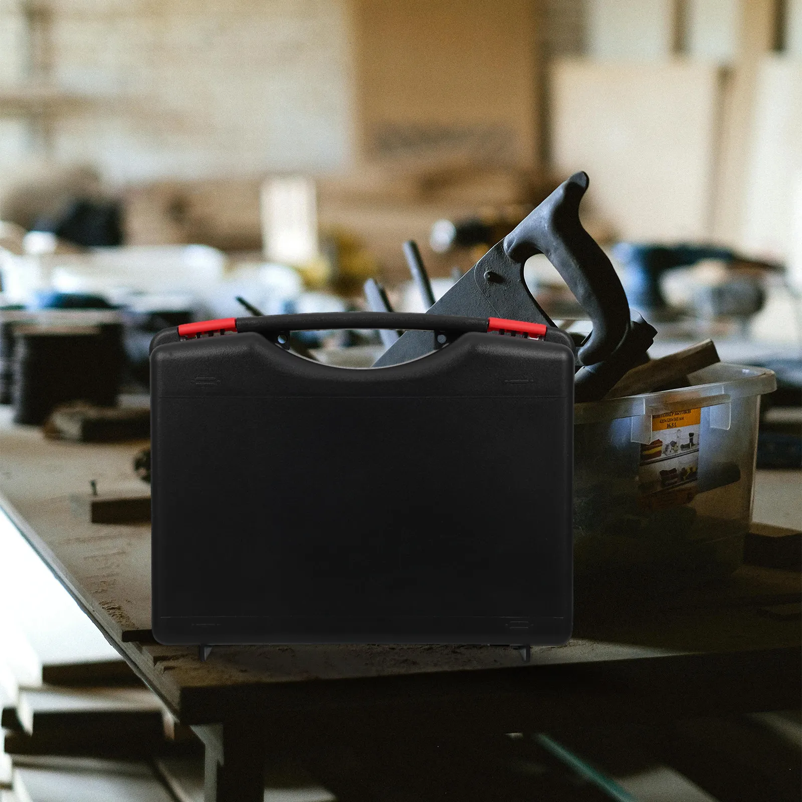 Portable Plastic Toolbox – Shockproof, Impact-Resistant, Comfortable Grip Storage Organizer for Crafts