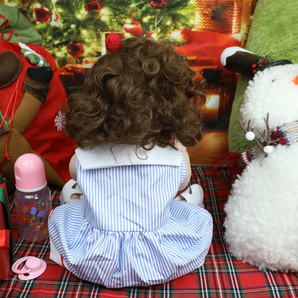 Susu bebê reborn de 18 polegadas com cabelo enraizado artesanal e boneca de toque macio pode brinquedos de banho para crianças melhores presentes de natal