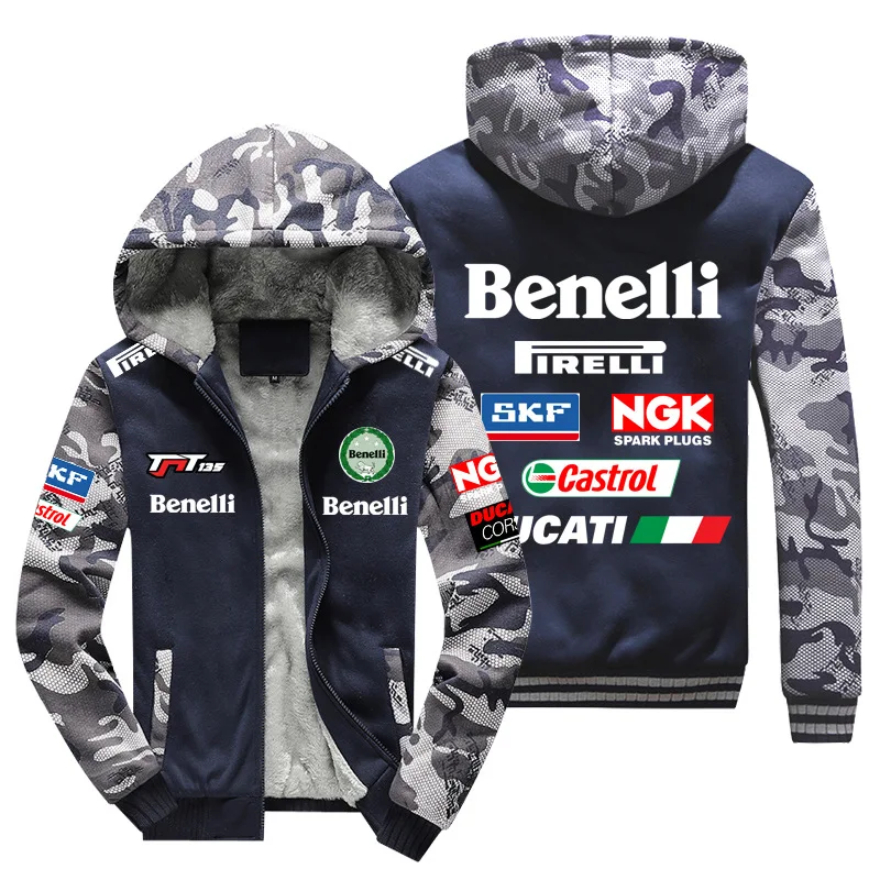 F1 racing suitable for Benelli team uniform motorcycle logo zipper hoodie jacket casual sweatshirt long-sleeved jacket