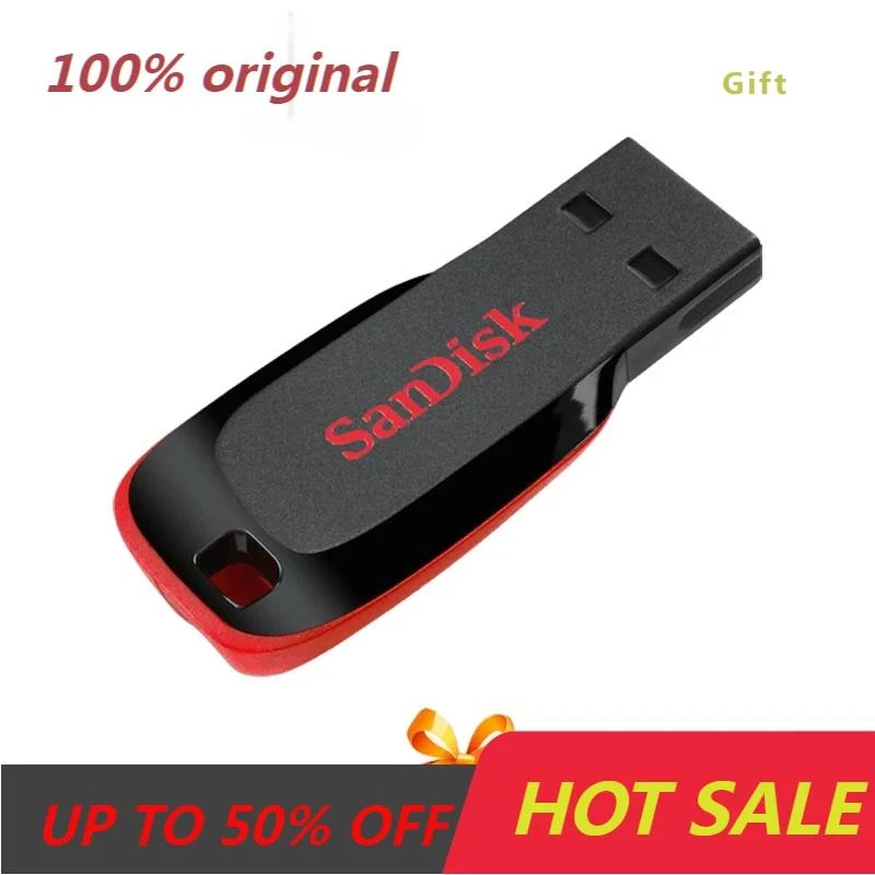 SanDisk Original CZ50 USB 2.0 Flash Pendrive 64GB 128GB usb Flash Drive 16GB Computer Memory Stick Pen Drive 32GB Mini U-stick