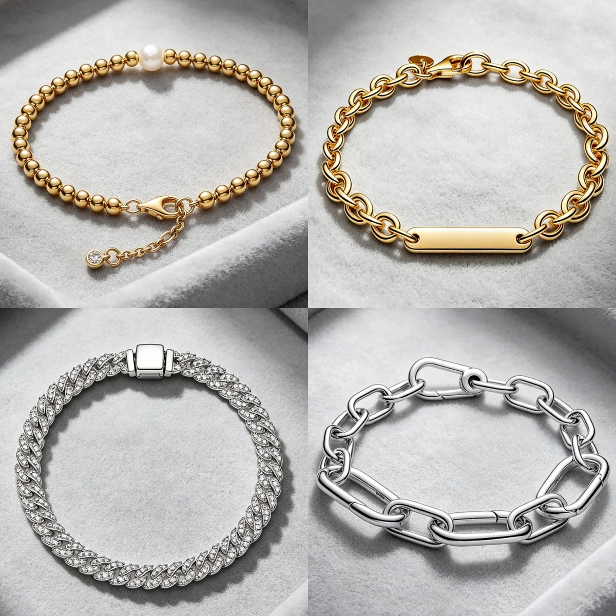 2026 New Gold-Plated 925 Silver Simple, Beautiful and Shiny Zirconia Chain Bracelet Suitable for Women's Exquisite Jewelry Gifts