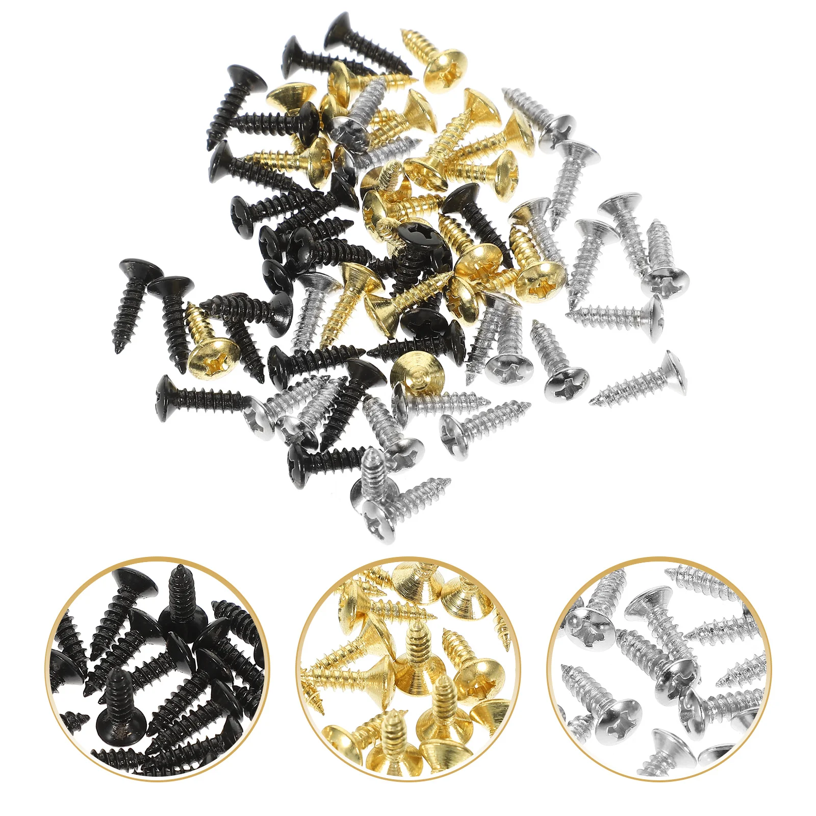 

150 Pcs Guard Screw Electric Guitar Pick Guards Guitars Bass Screws Black Accessories