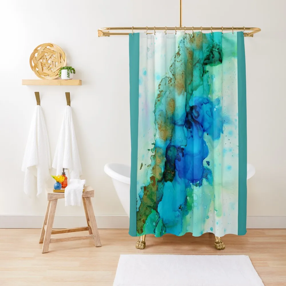 

Aqua splash Shower Curtain Bathroom Shower Set Shower Set Waterproof Fabric For Bathrooms Curtain