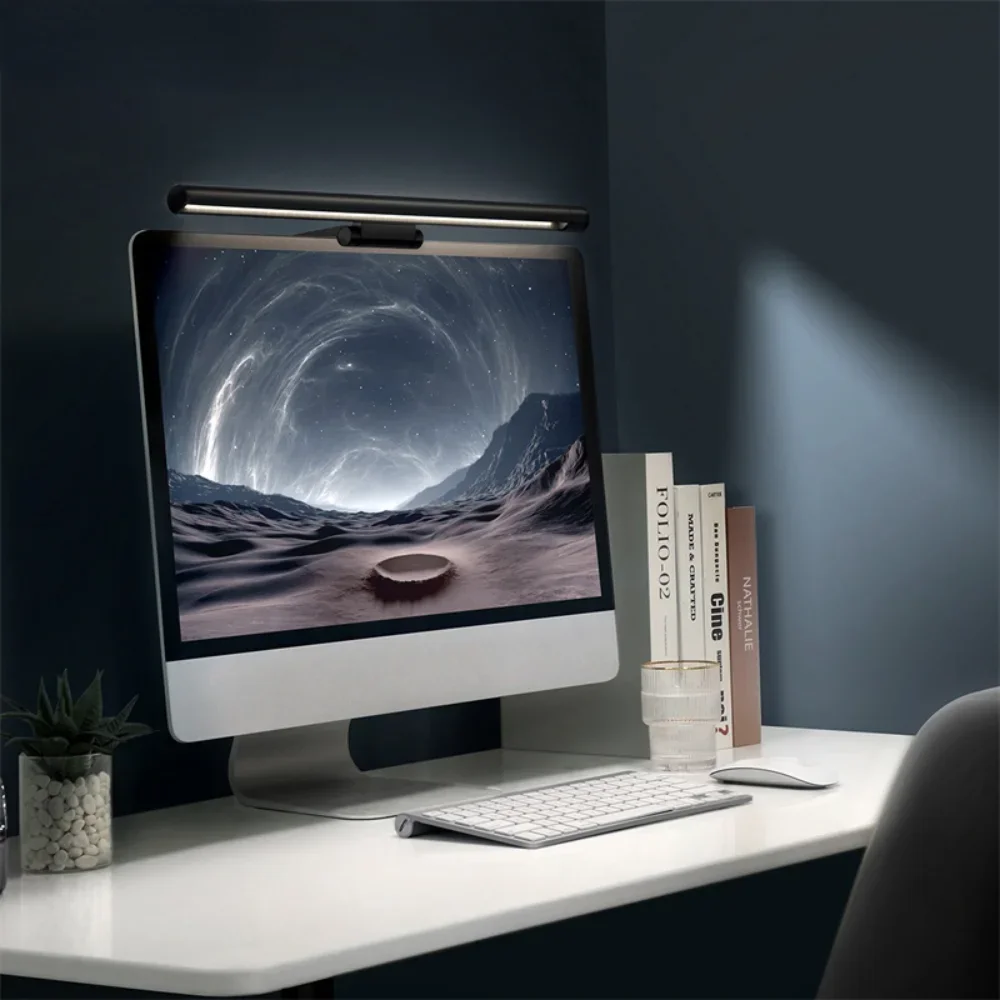 Imagem -02 - Usb Asymmetric Screen Hanging Light Led Desk Lamp para Leitura I-wok Pro Black Screen Light Lâmpada de Computador