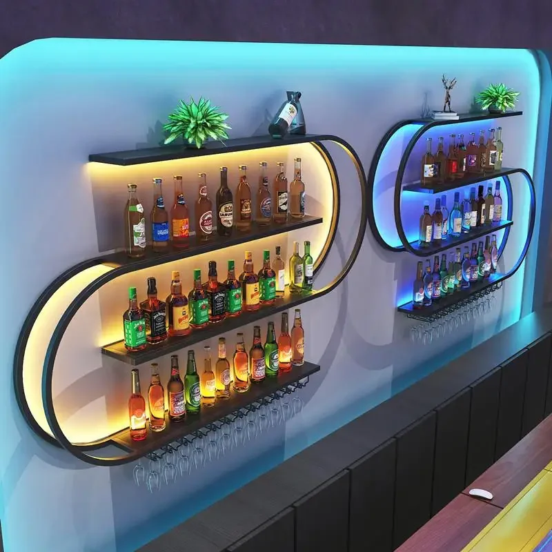 Whiskey Cabinet Bar Counter Glass Display Cabinet Home Bar Furniture Modern Bar Cabinet Storage Unit Cave A Vin Furniture