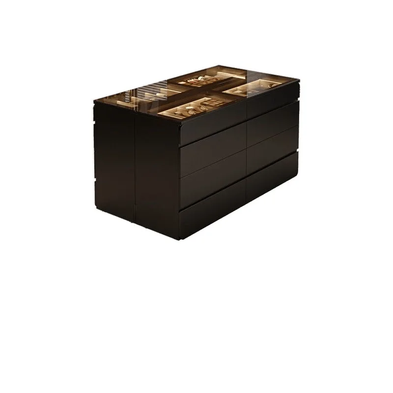

Light luxury cloakroom Nakajima Taiwan home jewelry storage cabinet display floor cabinet bedroom double-sided drawer chest
