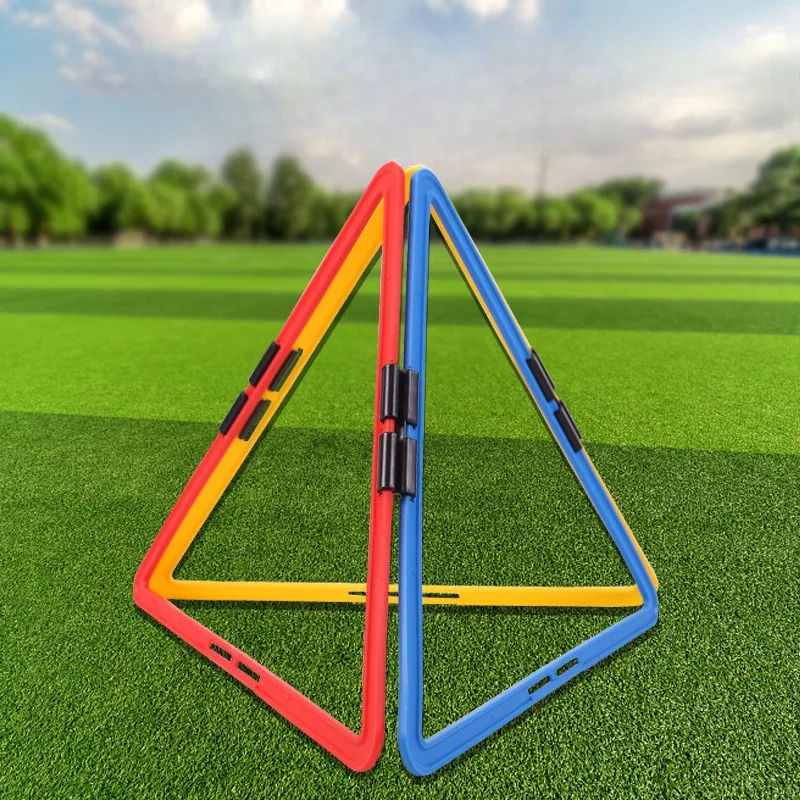 

6 шт. треугольный круг для ловкости, круг для физической подготовки, футбольная тренировка, может быть собранный, треугольный круг для маркера скорости