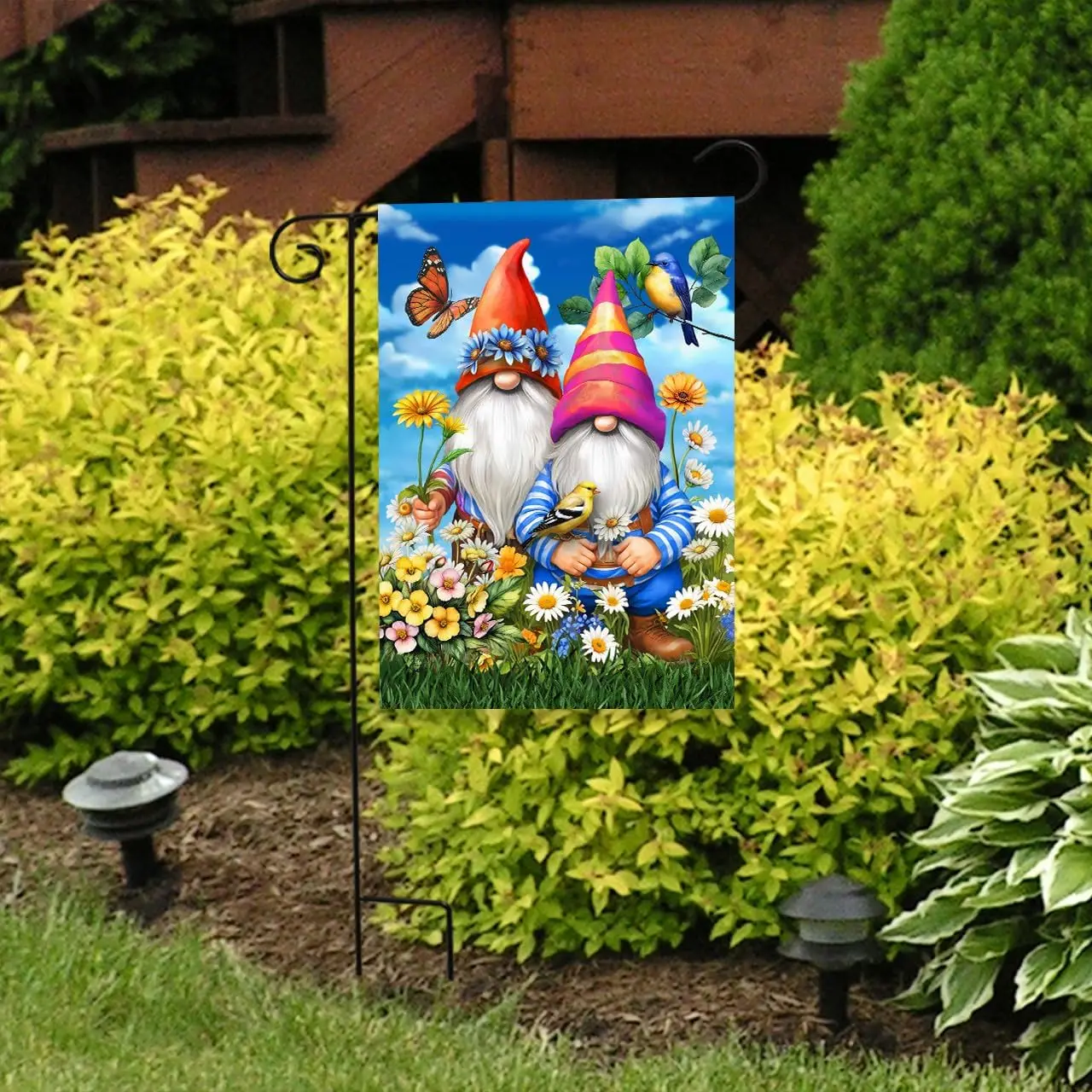 Briarwood Lane Gnomes in the Garden Garden Flag TTL LLG