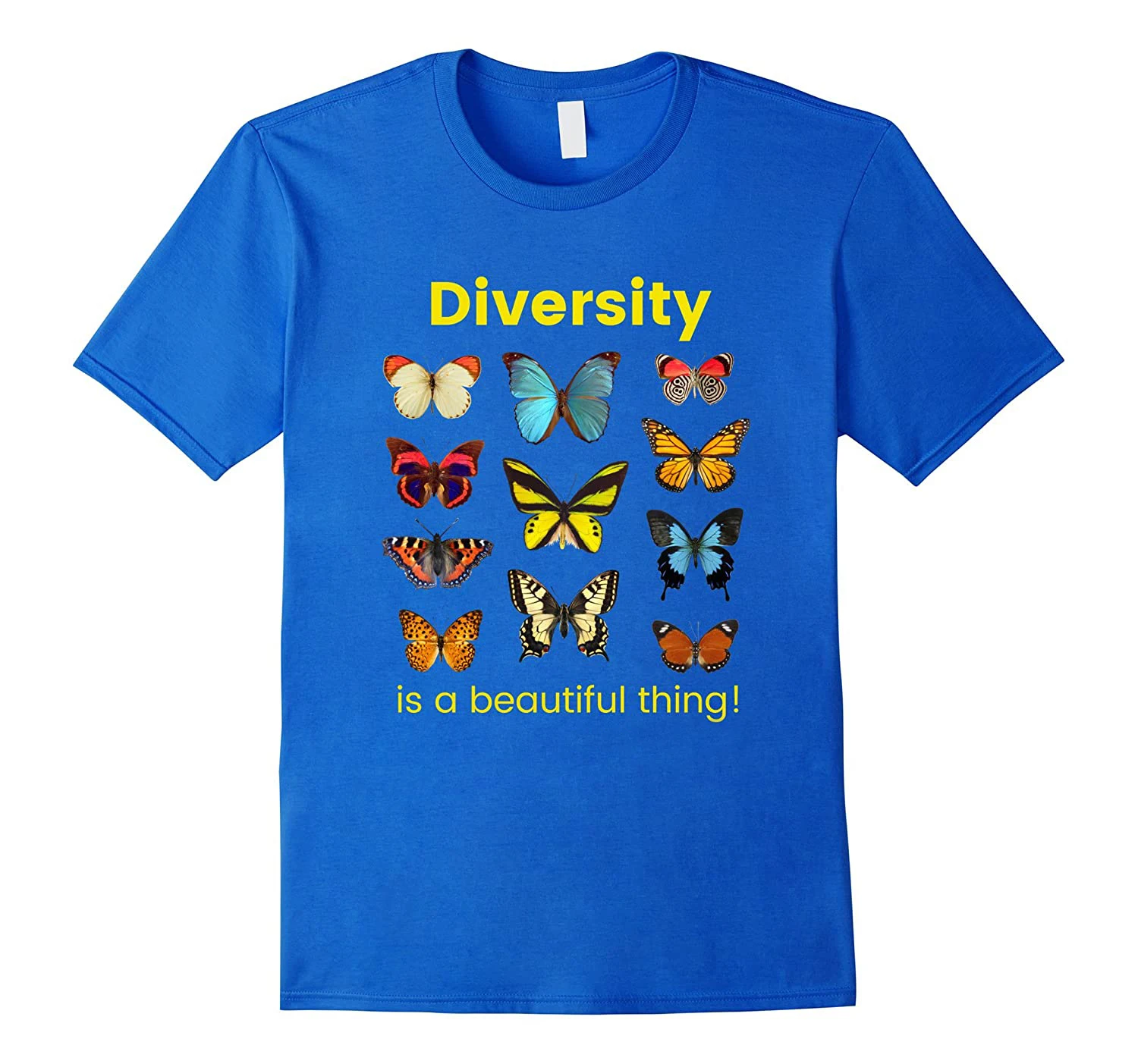 Diversity Is A Beautiful Thing! All Kinds of Butterflies T-Shirt 100% Cotton O-Neck Short Sleeve Casual Mens T-shirt Size S-3XL