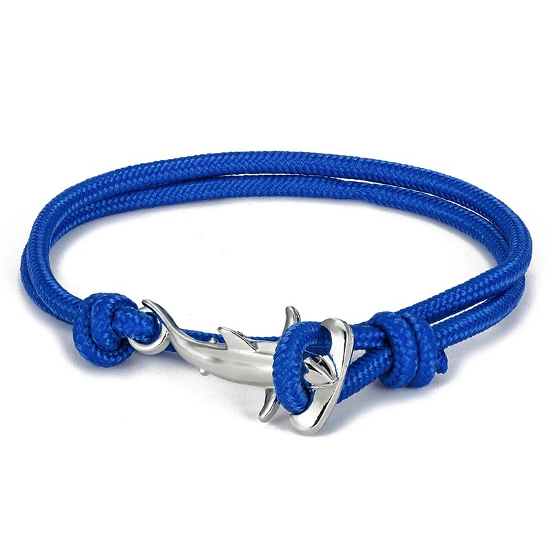 DAVINI Hammerhead Sharks Bracelet For Men Women Unisex Minimalist Nautical Parachute Cord Bracelet Ocean Lovers Friendship GIft