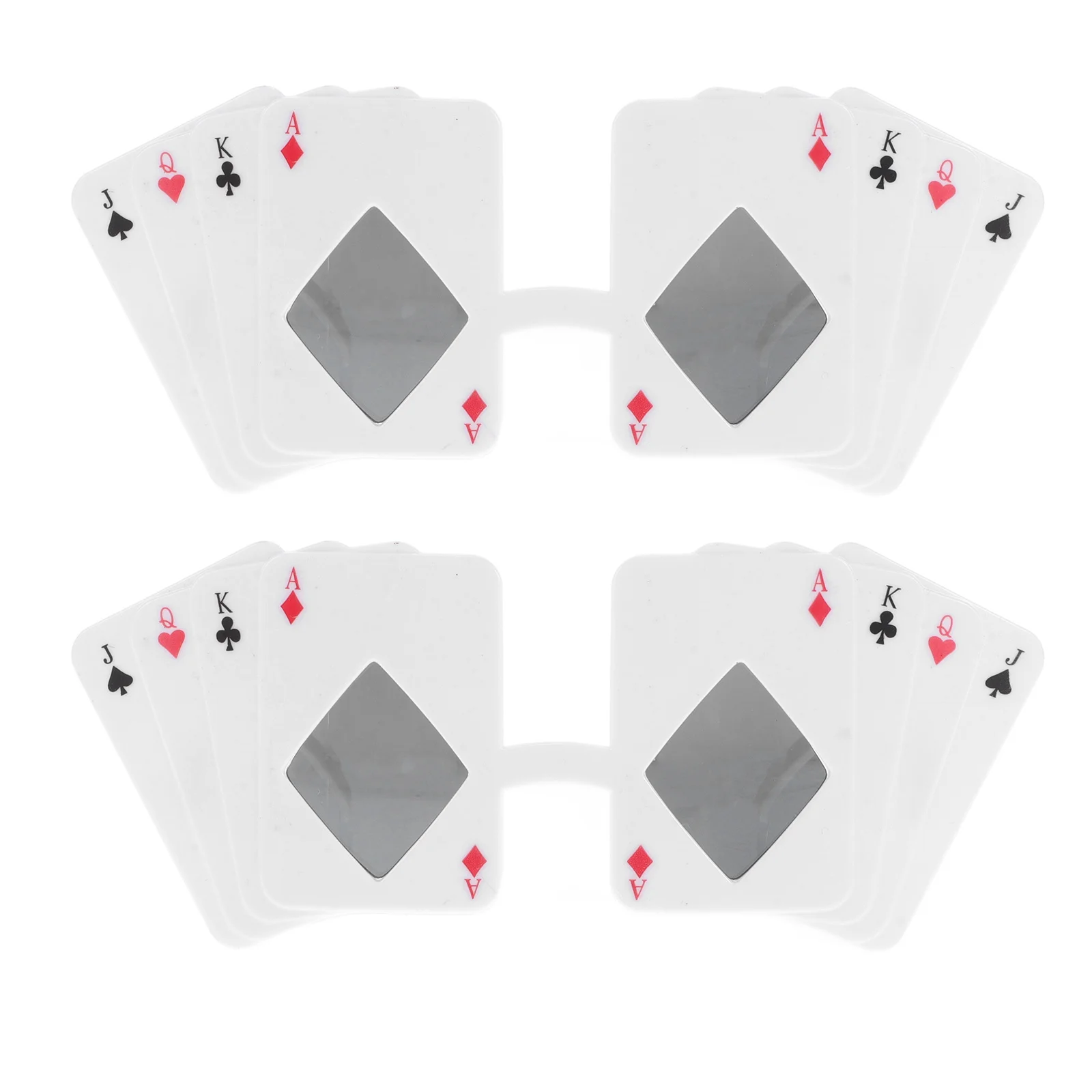 

2Pcs Funny Glasses Large Playing Cards Sunglasses Costume Accessories Poker Party Supplies Novelty Eyewear Masquerade Props