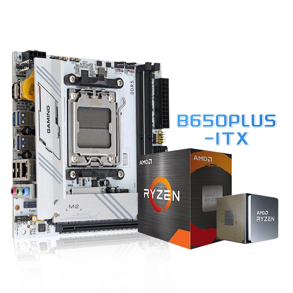 

HISWISER B650 PLUS ITX AMD AM5 слот Материнская плата DIY PCIE4.0 Поддержка SSD M.2 Процессоры серии Ryzen 7000/8000 DDR5 MAX 96 ГБ