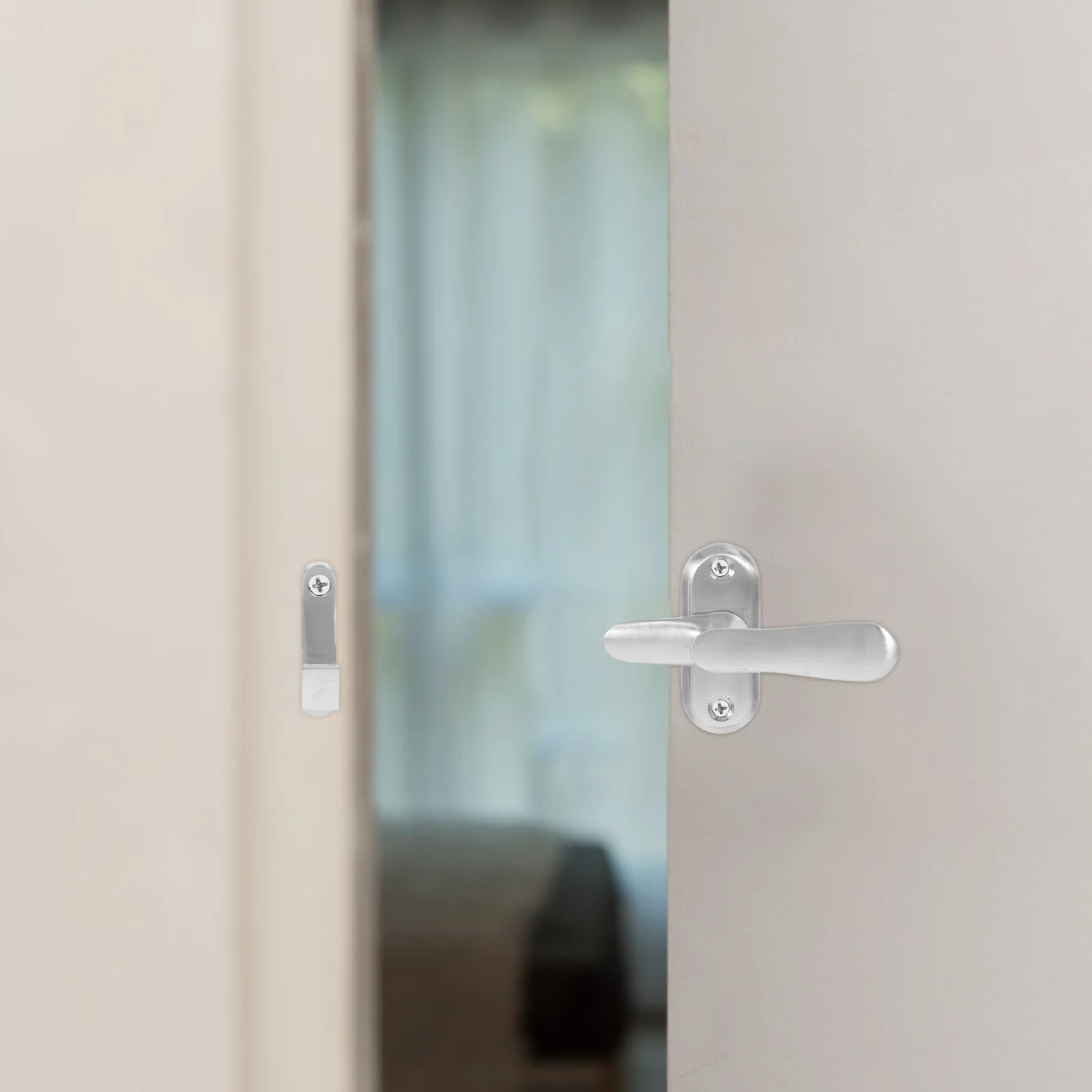 

1pc Stainless Steel Door Hasp Sliding Bolt Buckle Lock For Window Cabinet Drawer Furniture Security Fastener Hardware Fixture