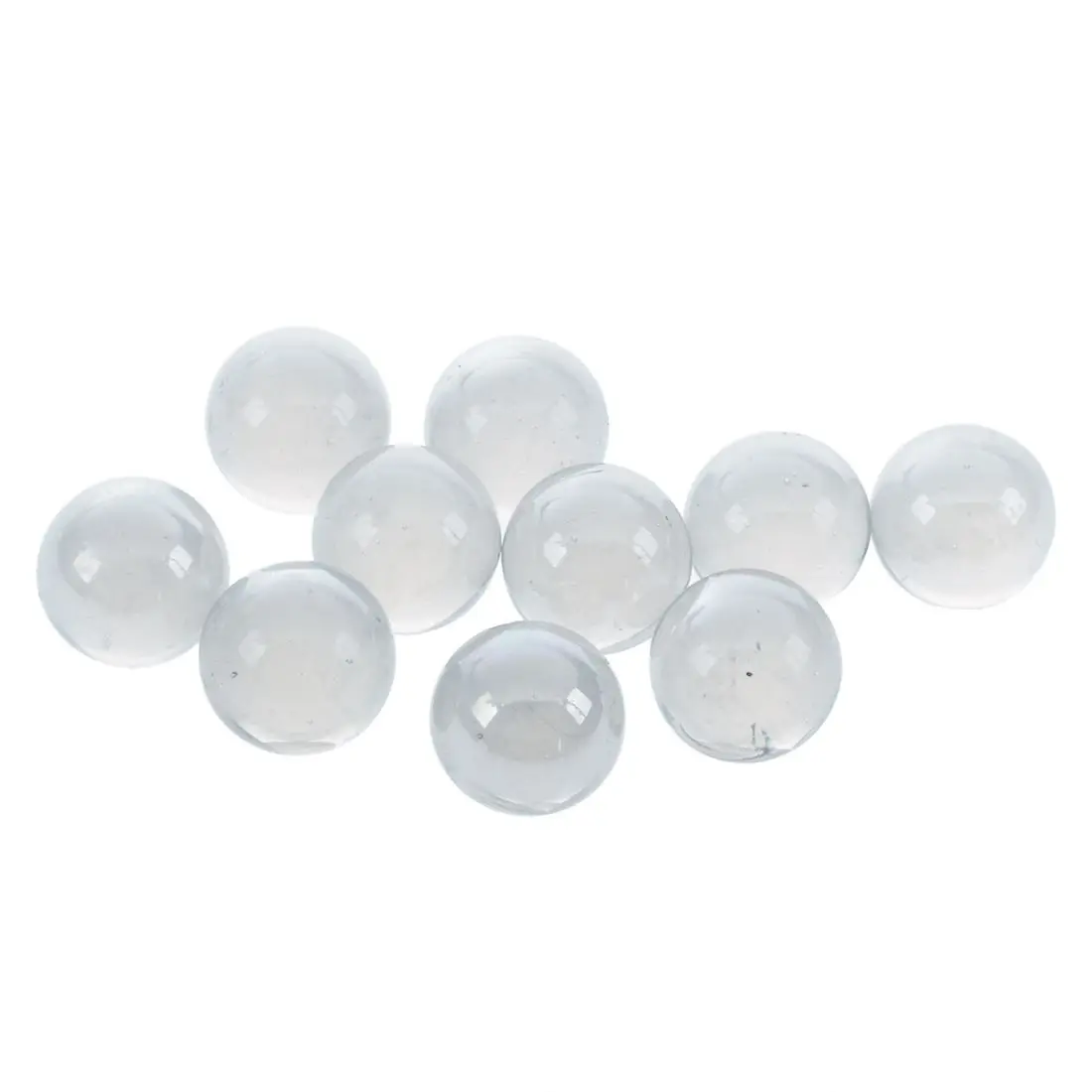 Vidro transparente mármores bolas Knicker, colorido pepitas brinquedo, 16mm, 10 pcs