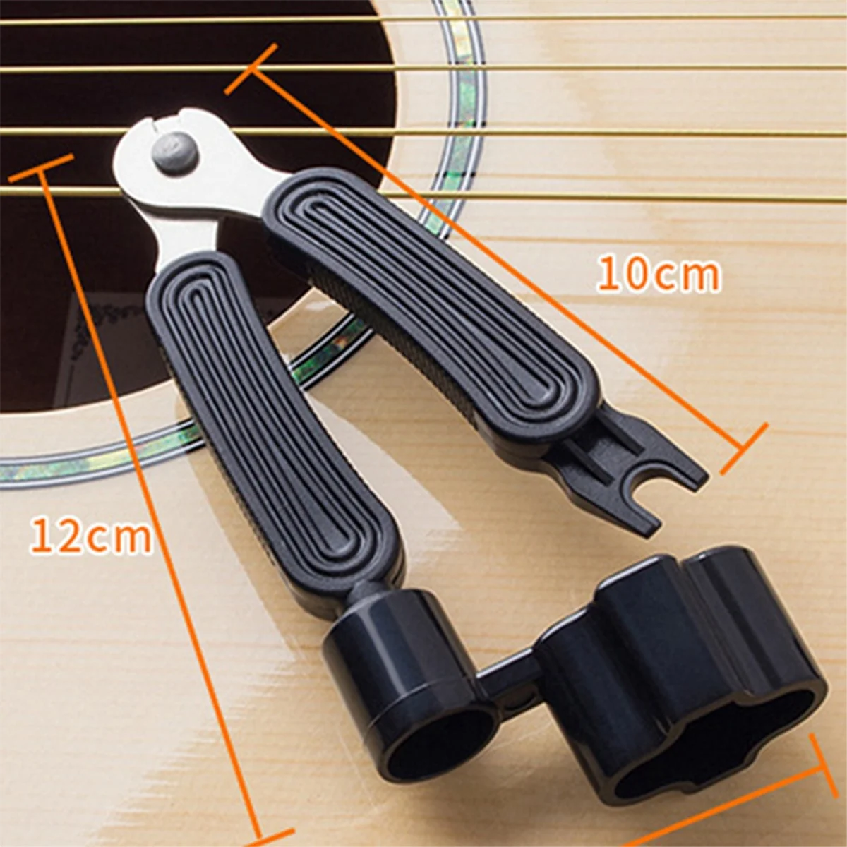 B48B-Guitar String Winder Cutter and Bridge Pin Puller 3 in 1 Guitar Tool for Repairing Restringing