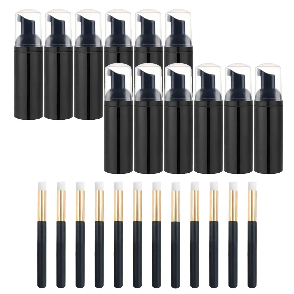 24Pc Enting Wimper Reinigingsborstel Set Met 60Ml Lege Schuimfles Wimper Shampoo Borstel Neus Borstel Verlengstuk Make-Up Tool