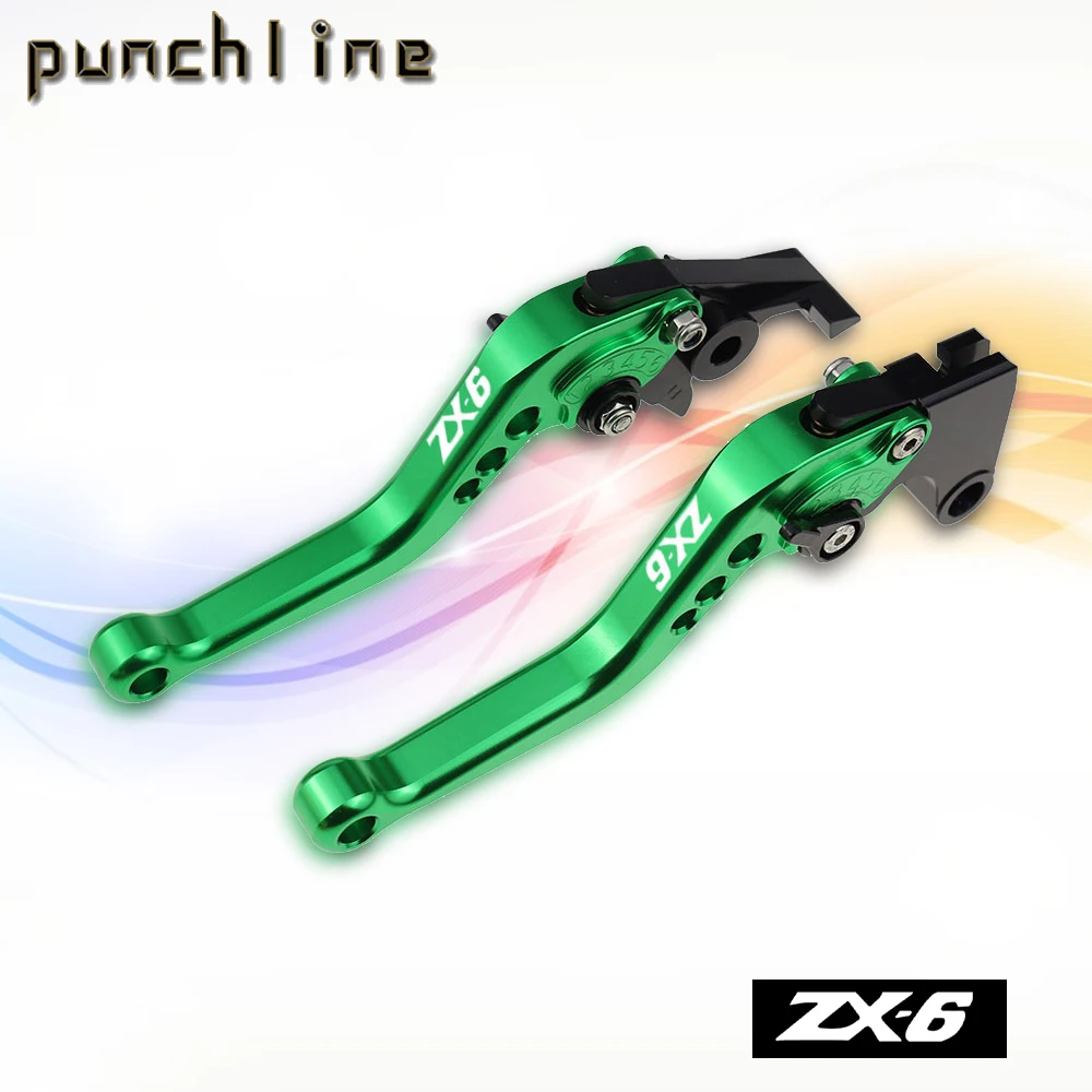 Fit For ZX-6 1990-1999 ZX-6 ZX6 ZX 6 Motorcycle CNC Accessories Short Brake Clutch Levers Adjustable Handle Set