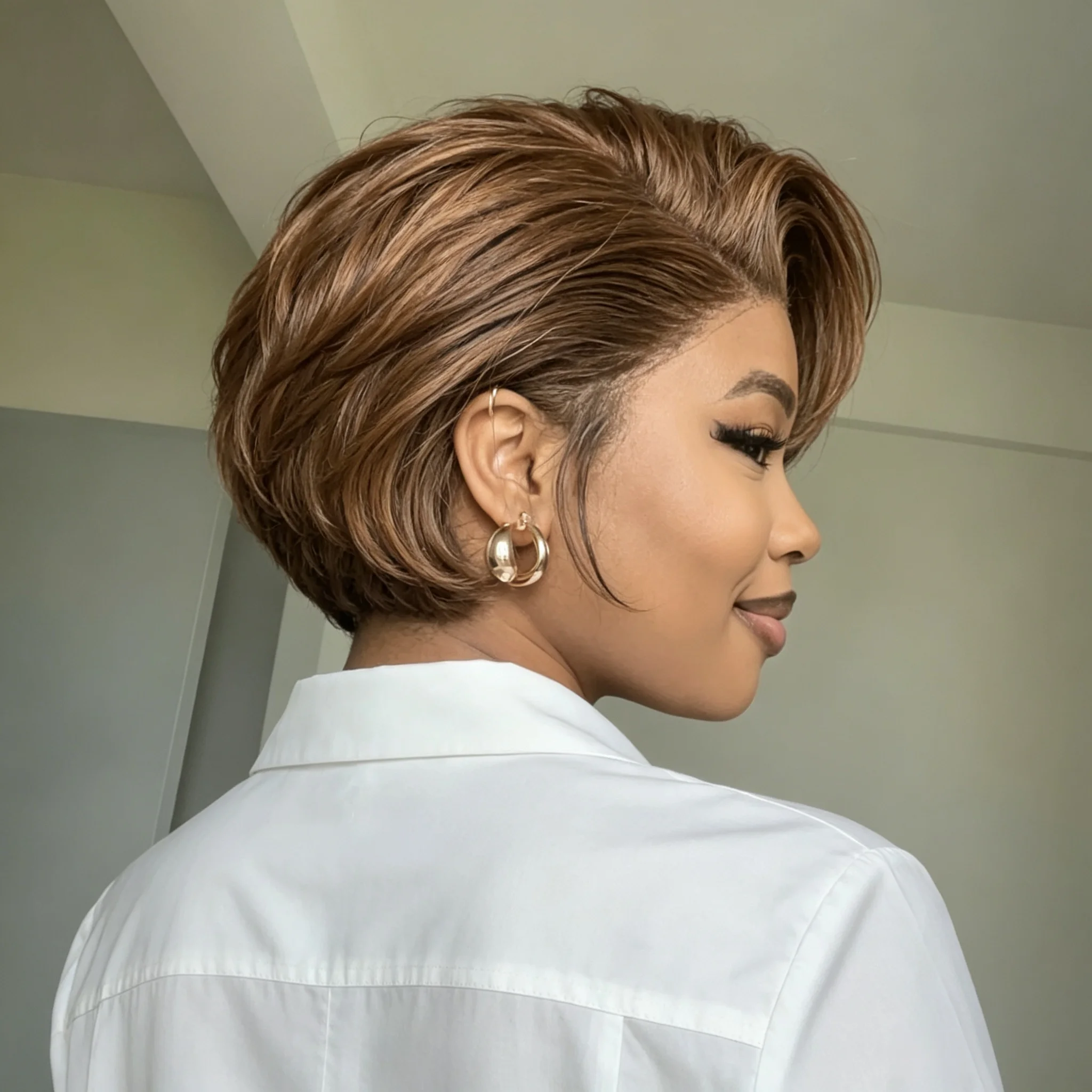 13x4 Lace Front Wig Brazilia Human Hair Wig for Women Preplucked Natural Hairline Straight Short Pixie Bob Wig