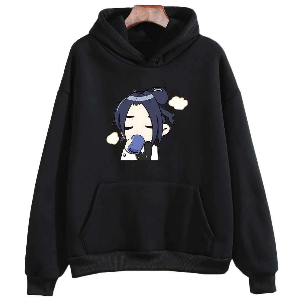 Blue Fire Hooded Cartoon Print Fleece Comfortable Sweatshirt for Autumn/Winter Harajuku Kawaii Clothes Sudaderas Cute Pullovers