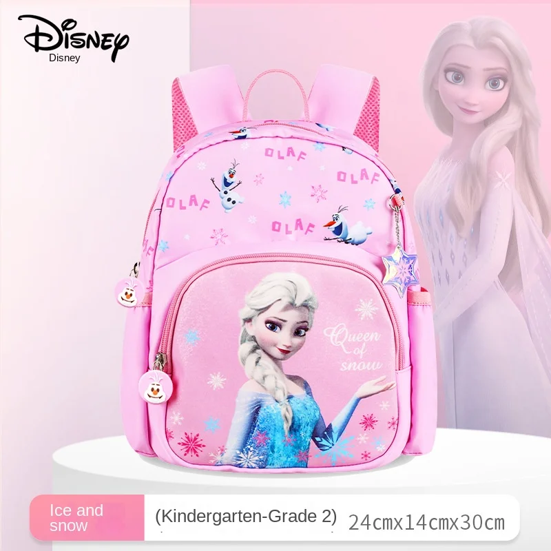 Disney Frozen Kindergarten Backpack For Girls Elsa Anna Student Shoulder Orthopedic School Bag Kids Gifts Large Capacity Mochila