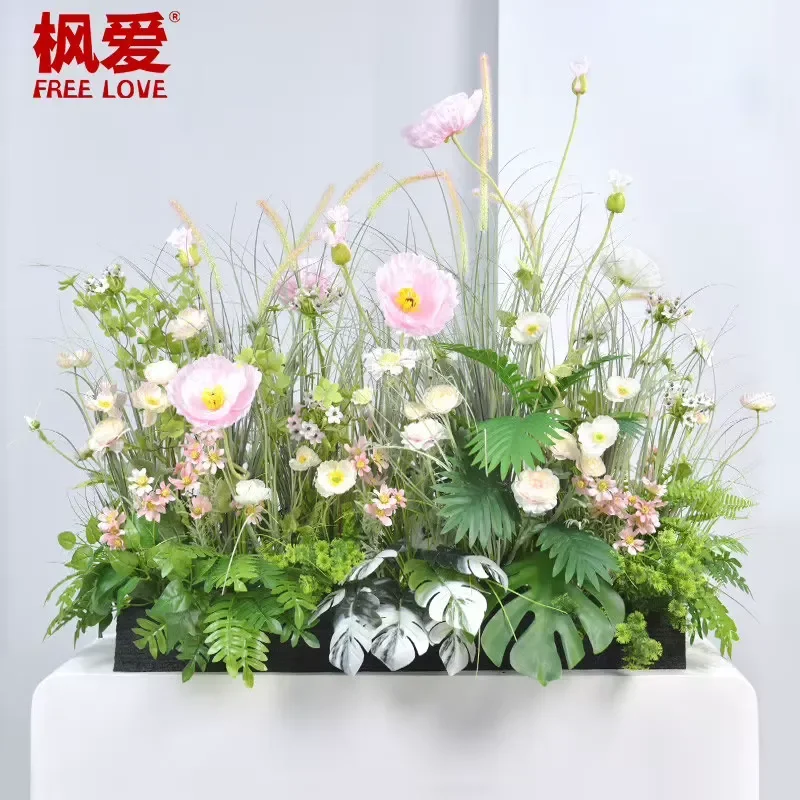 Artificial Flowers Faux Plants Partition Screens Potted Greenery Arrangements Long Planters Flower Boxes Outdoor Landscaping