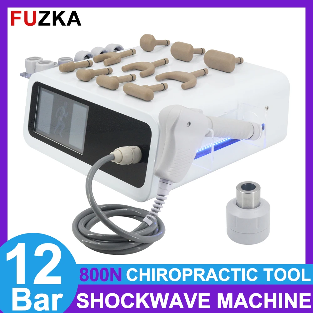 

12Bar Pneumatic Shockwave Therapy Machine With 20 Heads Body Massage ED Treatment Pain Relief Relax New Shock Wave Equipment