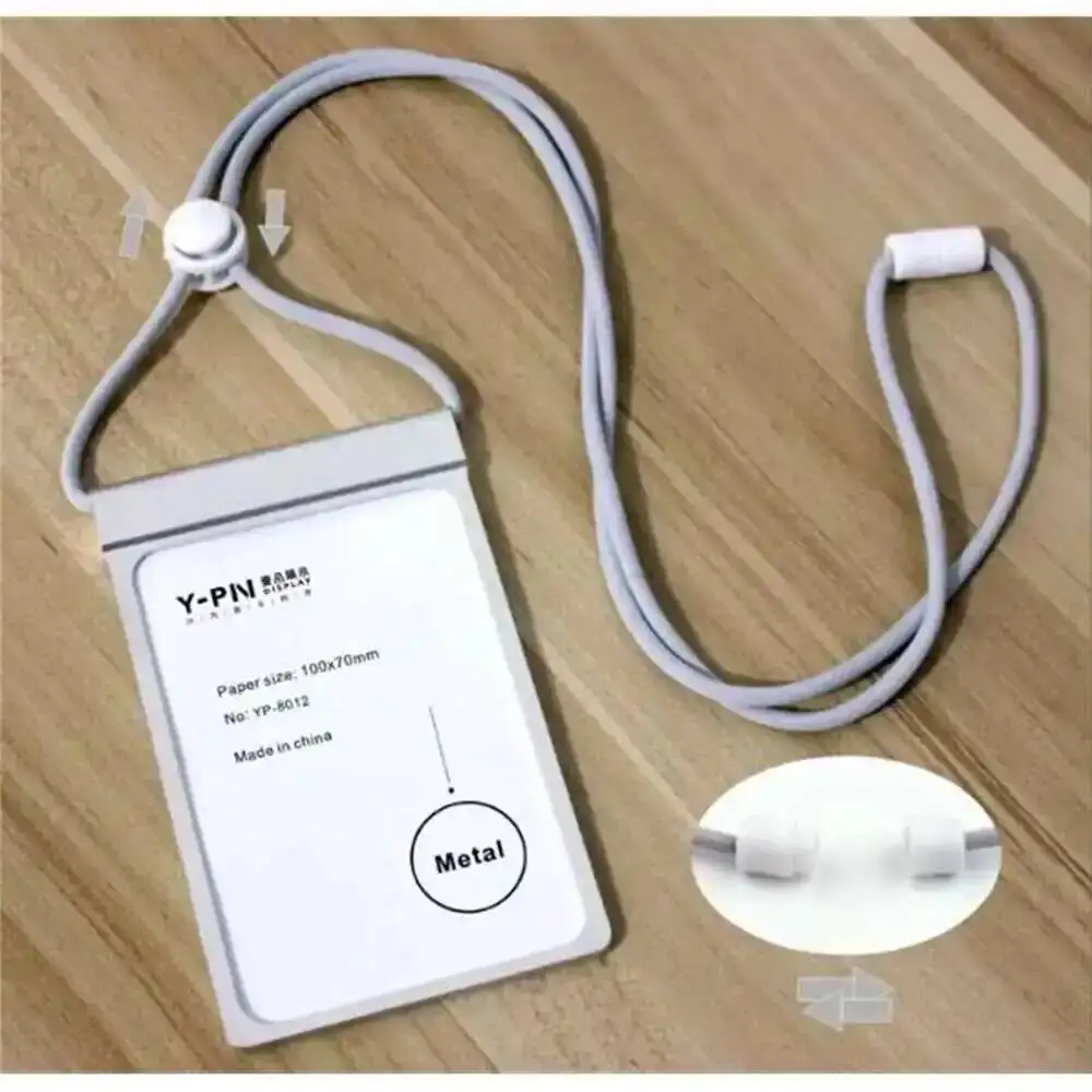 

3pcs Aluminum Alloy Metal Id Card Sign Frame Name Badge Holder Cover With Lanyard