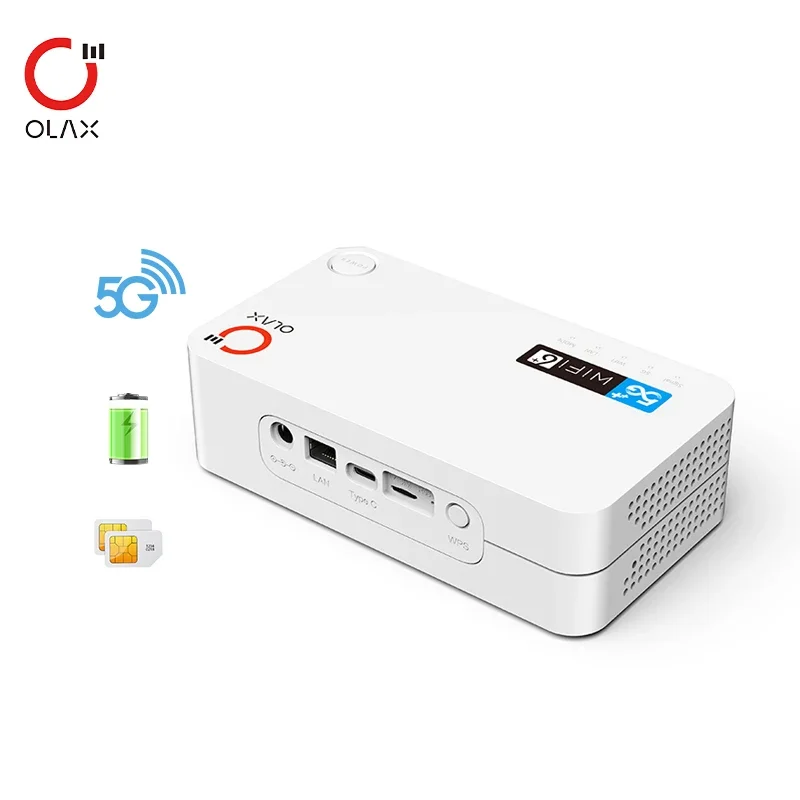 OLAX G5010 Portable 5G LTE CPE wifi6 eSIM 1800mbps waterproof wireless outdoor 5g wifi router modem with sim card slot