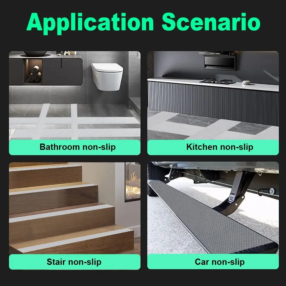 Cinta de PEVA adhesiva fuerte para escaleras, Cinta de agarre resistente al agua, amigable con la piel, Hogar, baño, cocina, piso, pegatina