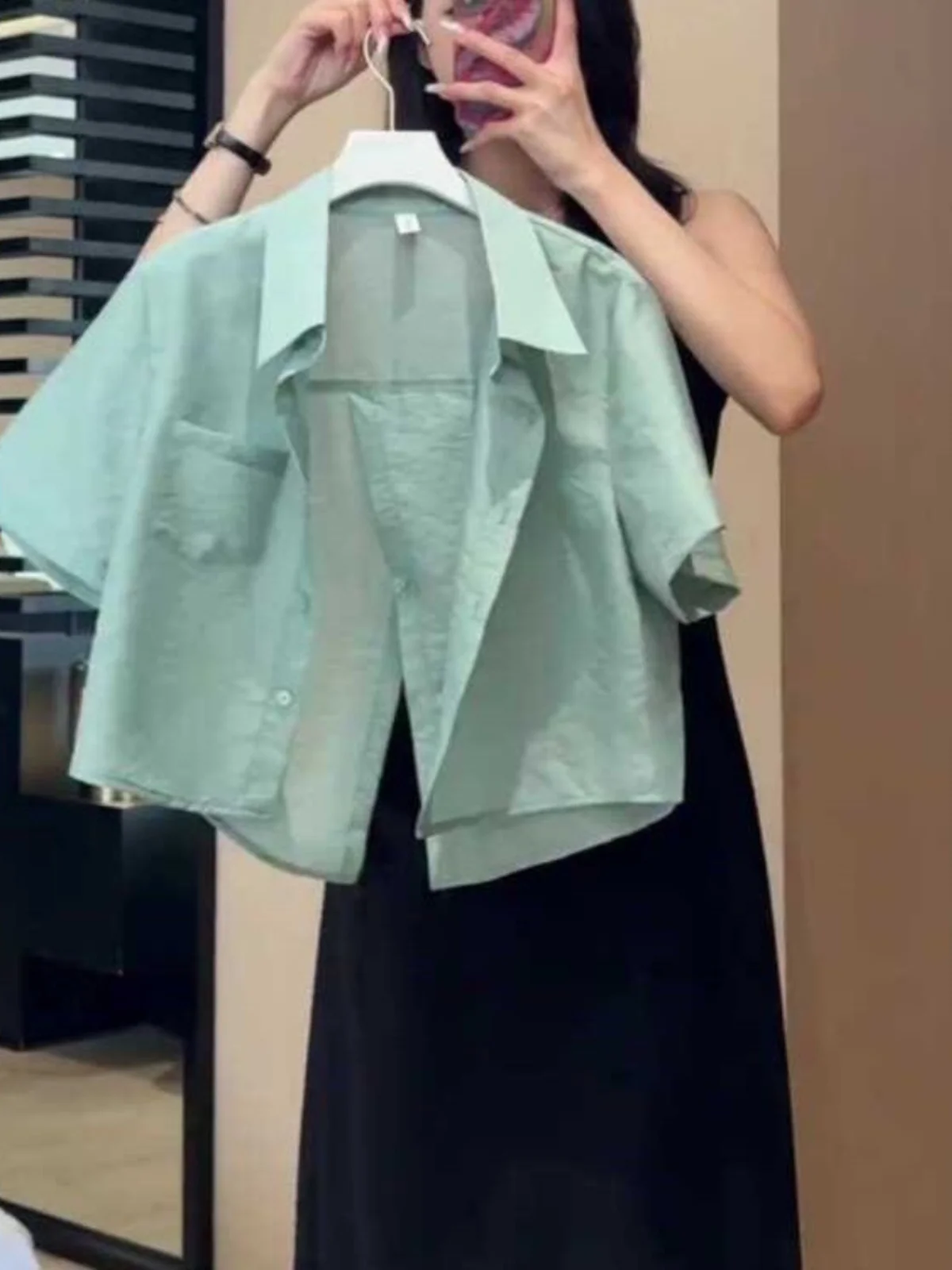 Verão ort sve seda irt casaco de seda gelo feminino pequeno oulder design commute sle proteção uv ort comprimento irt