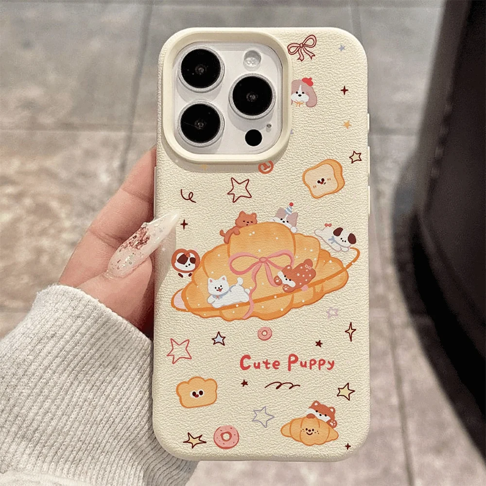 Cartoon-Brot-Tier-Handyhülle für iPhone 17 16 15 14 13 12 11 Pro Max 16 15 14 Plus 17 16 15 Pro 17Air Silikon-Matt-Abdeckung – Detail 2