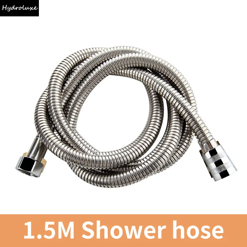 1.5m Faucet Shower Hose Stainless Steel General Soft Water Pipe Flexible Shower Tube Bathroom Chrome Plated Brushed Nickel Pipe