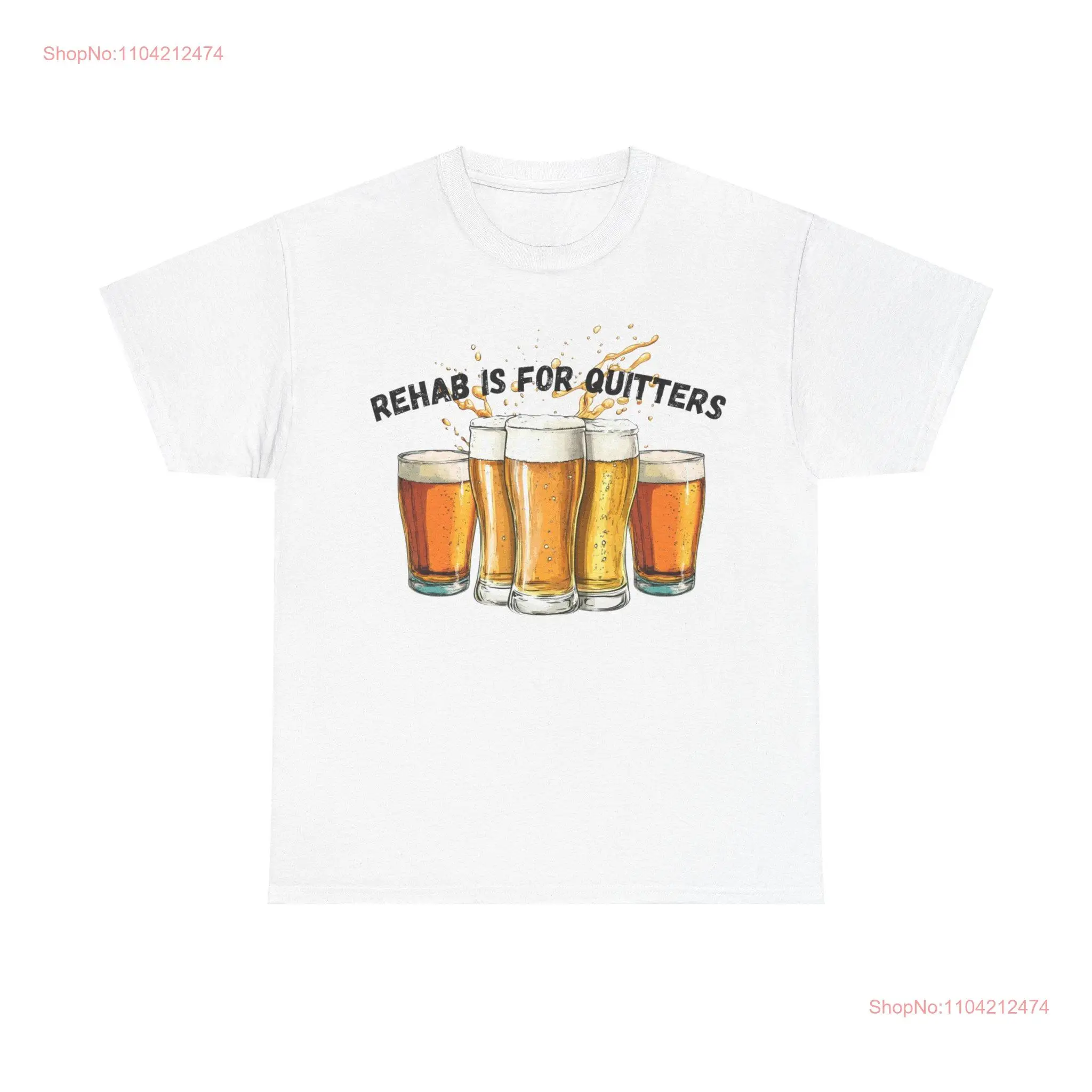 Rehab is for Quitters camiseta Top Vintage Retro divertido meme regalo hombres mujeres unisex mangas largas o cortas