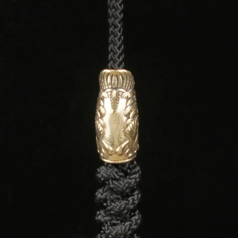 Brass Koi Fish EDC Knife Pendant Creative Paracord Bead Handmade Spacer Bead Pendant Keychain Hanging Decor DIY Jewelry Accessor