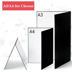 A3/A4 Camera Photography Accessory Collapsible Cardboard White Black Gold Silver Reflector Absorb Light Thick Reflective Paper