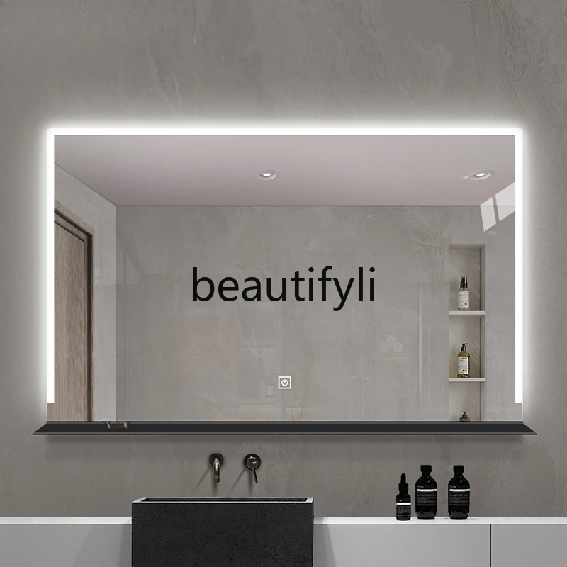 Smart led horizontal strap rack bathroom mirror bathroom anti-fog 90 * 150cm